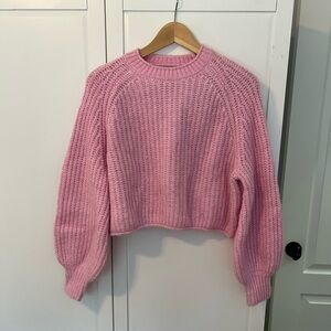 Zara pink crop sweater size S